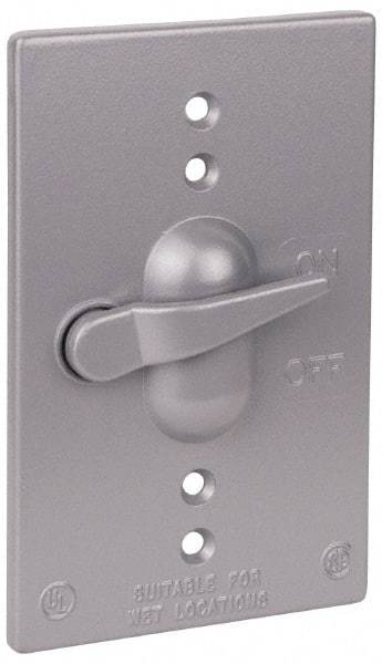 Thomas & Betts - Electrical Outlet Box Aluminum Switch Cover - Includes Gasket & Screw - Best Tool & Supply