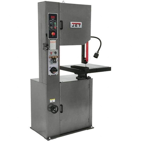 Jet - 20 Inch Throat Capacity, Variable Speed Pulley Vertical Bandsaw - 390 to 3280 (High), 65 to 555 (Low) SFPM, 2 HP, Three Phase - Best Tool & Supply