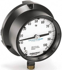 Ashcroft - 6" Dial, 1/2 Thread, 0-15 Scale Range, Pressure Gauge - Lower Connection Mount, Accurate to 0.5% of Scale - Best Tool & Supply