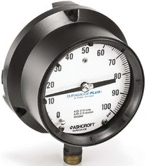 Ashcroft - 6" Dial, 1/2 Thread, 0-600 Scale Range, Pressure Gauge - Best Tool & Supply