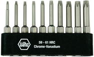 10 Piece - T6; T7; T8; T9; T10; T15; T20; T25; T27; T30 - Torx Powser Bit Belt Pack Set with Holder - Best Tool & Supply