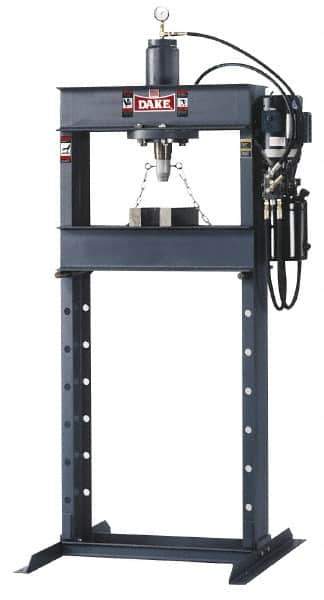 Dake - 25 Ton Hydraulic Shop Press - 10 Inch Stroke, 1 HP, Single Phase - Best Tool & Supply