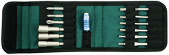 19 Piece - Slotted: 4.5-6.5mm Phillips: #1-3; Square #1-3; Torx® Insert: T10-T30. Nut Setters-Power 1/4"; 5/16"; 3/8" Magnetic - Quick Change Insert/Power Bit Belt Pack Set - Best Tool & Supply