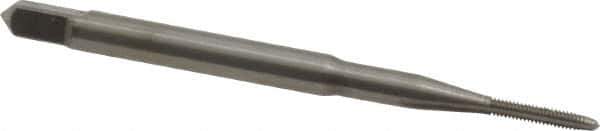 Made in USA - #0-80 UNF 2B 2 Flute Bright Finish Solid Carbide Straight Flute Standard Hand Tap - Plug, Right Hand Thread, 1-5/8" OAL, 5/16" Thread Length, H2 Limit, Oversize - Best Tool & Supply