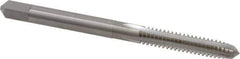 Made in USA - #10-24 UNC 2B/3B 4 Flute Bright Finish Solid Carbide Straight Flute Standard Hand Tap - Plug, Right Hand Thread, 2-3/8" OAL, 7/8" Thread Length, H3 Limit, Oversize - Best Tool & Supply