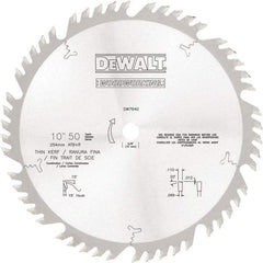 DeWALT - 10" Diam, 5/8" Arbor Hole Diam, 50 Tooth Wet & Dry Cut Saw Blade - Tungsten Carbide-Tipped, Standard Round Arbor - Best Tool & Supply