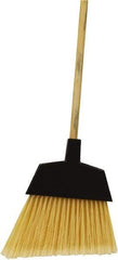 O-Cedar - 12" Wide, Beige PET Bristles, 48" Wood Handle, Angled Broom - Flagged - Best Tool & Supply