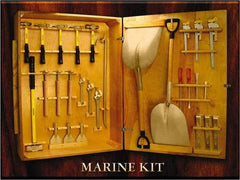 Ampco - 28 Piece Marine Tool Set - Comes in Wood Case - Best Tool & Supply