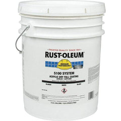 Rust-Oleum - 5 Gal White Flat Finish Industrial Enamel Paint - 210 to 260 Sq Ft per Gal, Interior/Exterior - Best Tool & Supply