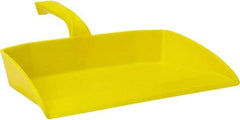 Vikan - 12-1/2" Wide Handheld Dustpan - Plastic Body, 4-1/2" Handle, Yellow - Best Tool & Supply