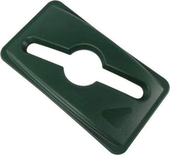 Rubbermaid - Rectangle Lid for Use with Rectangular Recycle Containers - Green, For Slim Jim Trash Cans - Best Tool & Supply