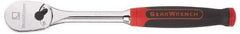 GearWrench - 1/4" Drive Pear Head Ratchet - Chrome Finish, 9" OAL, 60 Gear Teeth, Cushion Grip Handle, Flat Sealed Head - Best Tool & Supply