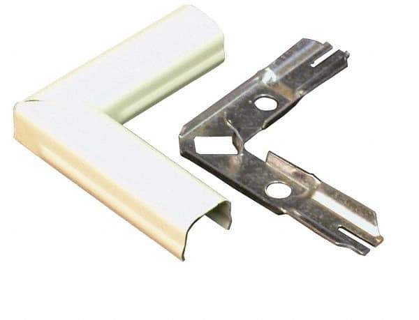 Wiremold - 3/4 Inch Long x 2 Inch Wide x 17/32 Inch High, Raceway Elbow End - 90°, Ivory, For Use with Wiremold 500 Series Raceways - Best Tool & Supply