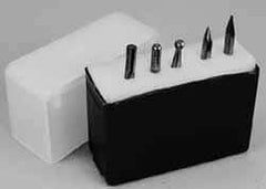 M.A. Ford - 5 Piece, 1/4" Shank Burr Set - Tungsten Carbide, Multiple Head Shape - Best Tool & Supply