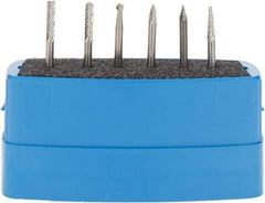 M.A. Ford - 6 Piece, 1/8" Shank Burr Set - Tungsten Carbide, Multiple Head Shape - Best Tool & Supply