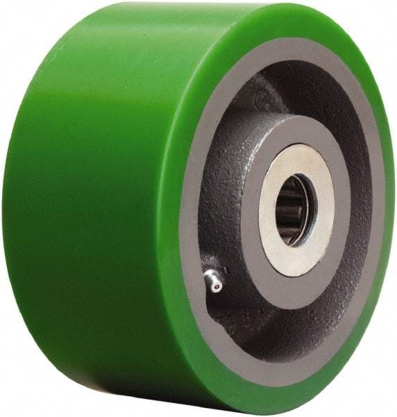 Hamilton - 6 Inch Diameter x 3 Inch Wide, Polyurethane on Cast Iron Caster Wheel - 2,200 Lb. Capacity, 3-1/4 Inch Hub Length, 1-15/16 Inch Axle Diameter, Plain Bore Bearing - Best Tool & Supply