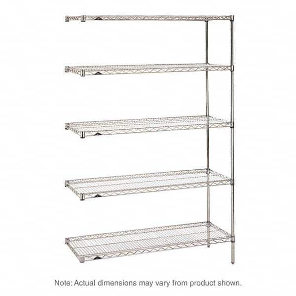 Metro - 2,000 Lb Capacity 5 Shelf Wire Shelving - Add-On Unit - Best Tool & Supply