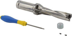 Iscar - 4-1/4" Max Drill Depth, 4xD, 1-1/16" Diam, Indexable Insert Drill - 2 Inserts, 1-1/4" Shank Diam, Straight Shank - Best Tool & Supply