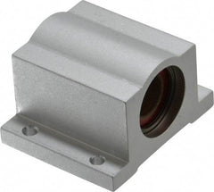 Pacific Bearing - 1/2" ID, 2" OAW x 1.688" OAL x 1-5/8" OAH Pillow Block - 975 Lb Static Cap, 1.688" Btw Mnt Hole Ctrs, 0.687" Base-to-Ctr Ht, Aluminum - Best Tool & Supply