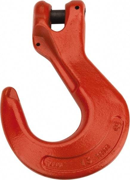 CM - 1/2 Inch Chain Diameter, Grade 100 Clevis Hook - 15,000 Lbs. Load Capacity, 0.58 Inch Inside Diameter, 0.63 Inch Pin Diameter, 1.38 Inch Hook Throat, 8.03 Inch Overall Length, 5.48 Inch Hook Width - Best Tool & Supply