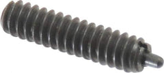 Gibraltar - 6-32, 17/32" Thread Length, 1/16" Plunger Projection, Steel Threaded Spring Plunger - 0.045" Max Plunger Diam, 17/32" Plunger Length, 0.5 Lb Init End Force, 1.5 Lb Final End Force - Best Tool & Supply