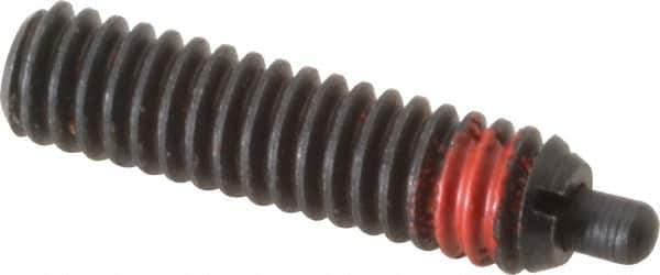 Gibraltar - 8-32, 5/8" Thread Length, 3/32" Plunger Projection, Steel Threaded Spring Plunger - 0.07" Max Plunger Diam, 5/8" Plunger Length, 2.7 Lb Init End Force, 7.3 Lb Final End Force - Best Tool & Supply