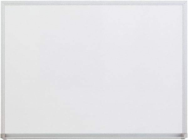 UNIVERSAL - 18" High x 24" Wide Melamine Dry Erase Board with 3/4" Rail - Aluminum, 5/8" Deep - Best Tool & Supply