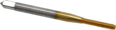 OSG - M2.5x0.45 Metric Coarse D3 Thread Limit Modified Bottoming Thread Forming Tap - Cobalt, TiN Finish, 1-13/16" OAL, 1/2" Thread Length, Right Hand Thread, Series HY-PRO NRT - Best Tool & Supply