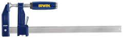 Irwin - 12" Capacity, 3-1/8" Throat Depth Bar Clamp - 1,000 Lb Clamping Pressure, 12" OAL - Best Tool & Supply