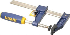 Irwin - 6" Capacity, 3-1/8" Throat Depth Bar Clamp - 1,000 Lb Clamping Pressure, 6" OAL - Best Tool & Supply