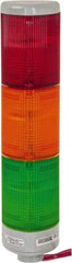 Edwards Signaling - Incandescent Lamp, Amber, Green, Red, Steady, Preassembled Stackable Tower Light Module Unit - 24 VDC, 0.96 Amp, IP54, IP65 Ingress Rating, 3R, 4X NEMA Rated, Pipe Mount - Best Tool & Supply