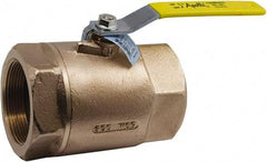 Conbraco - 1/2" Pipe, Standard Port, Lead Free Bronze Standard Ball Valve - 2 Piece, Female NPT Ends, Lever Handle, 600 WOG, 150 WSP - Best Tool & Supply