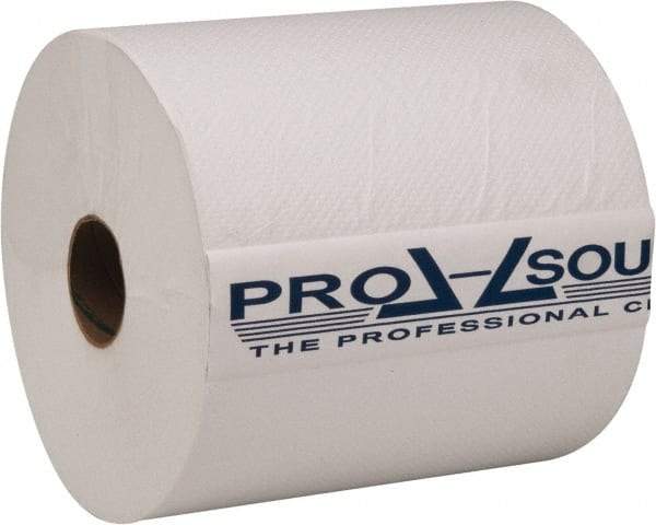 PRO-SOURCE - Hard Roll of 1 Ply White Paper Towels - 7-7/8" Wide, 800' Roll Length - Best Tool & Supply