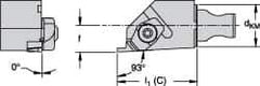 Kennametal - Insert Style NG 2R, 19.99mm Head Length, Right Hand Cut, Internal Modular Threading Cutting Unit Head - System Size KM16, 0.394" Center to Cutting Edge, Series Top Notch - Best Tool & Supply