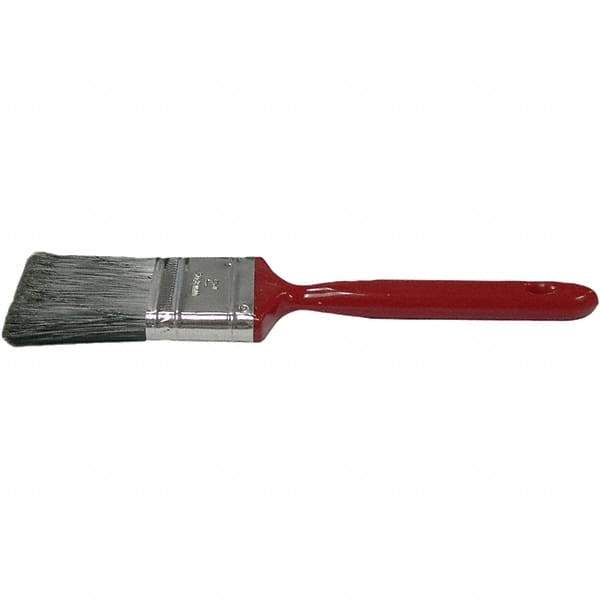 Weiler - 2" Flat Polyester Varnish Brush - 2" Bristle Length, 6-1/2" Metal Handle - Best Tool & Supply