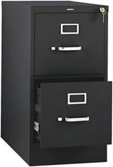 Hon - 26" Wide x 29" High x 26-1/2" Deep, 2 Drawer Vertical File with Lock - Steel, Black - Best Tool & Supply