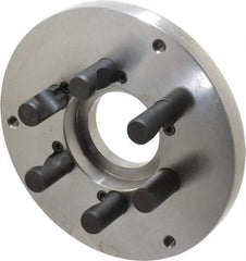 Buck Chuck Company - Adapter Back Plate for 8" Diam Self Centering Lathe Chucks - D1-5 Mount, 2.39" Through Hole Diam, 6.283mm ID, 7.87" OD, 0.794" Flange Height, Steel - Best Tool & Supply