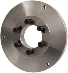 Buck Chuck Company - Adapter Back Plate for 12" Diam Self Centering Lathe Chucks - D1-8 Mount, 2" Through Hole Diam, 10.221mm ID, 12.6" OD, 0.989" Flange Height, Steel - Best Tool & Supply