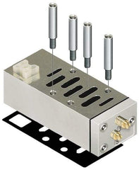 Parker - ISO 2 Sandwich Flow Control Valve - ISO 5599-2 Plug-In, 0 to 145 PSI & Zinc Material - Best Tool & Supply