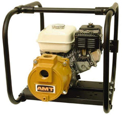 American Machine & Tool - 5.5 HP, 3,600 RPM, 1-1/2 Port Size, Honda, Self Priming Engine Pump - Cast Iron, 3 Quart Tank Size, Buna-N Shaft Seal, Stainless Steel Shaft Sleeve - Best Tool & Supply