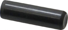 Holo-Krome - 3/8" Diam x 1-1/4" Pin Length Grade 8 Alloy Steel Standard Dowel Pin - Black Luster Finish, C 47-58 & C 60 (Surface) Hardness, 1 Beveled & 1 Rounded End - Best Tool & Supply