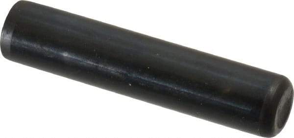 Holo-Krome - 7/16" Diam x 2" Pin Length Grade 8 Alloy Steel Standard Dowel Pin - Black Luster Finish, C 47-58 & C 60 (Surface) Hardness, 1 Beveled & 1 Rounded End - Best Tool & Supply