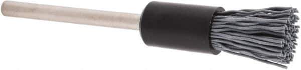 Weiler - 500 Grit, 5/16" Brush Diam, Crimped, End Brush - Super Fine Grade, 1/8" Diam Shank, 25,000 Max RPM - Best Tool & Supply