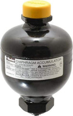 Parker - 20 Lb. Capacity, 3,045 psi Max Working Pressure, 5.55" High, Hydrin Diaphragm Accumulator - 3.74" Diam, 8 SAE Port Thread - Best Tool & Supply