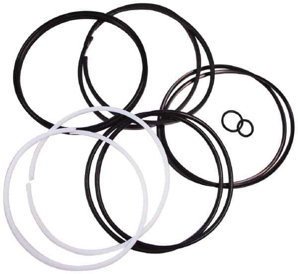 Parker - Buna Nitrile Accumulator Seal Kit - Includes V O-Ring Piston Seal, V O-Ring Backups, PTFE Glide Rings, O-Ring, O-Ring Backup, Gas Valve O-Ring, Use with 2 Inch Bore Piston Accumulator - Best Tool & Supply