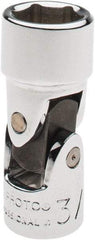 Proto - 3/8", 1/4" Drive, Standard Hand Socket - 6 Points, 1-13/32" OAL, Alloy Steel, Chrome Finish - Best Tool & Supply