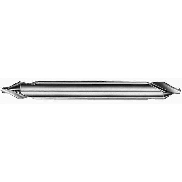 Combo Drill & Countersink: #1, 1/8″ Body Dia, 118 ™, High Speed Steel Bright (Polished) Finish, 3/64″ Point Dia, 3/64″ Point Length, 6″ OAL, Right Hand Cut, Series 185