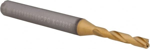 Kennametal - 3.2mm 140° Spiral Flute Solid Carbide Screw Machine Drill Bit - Best Tool & Supply