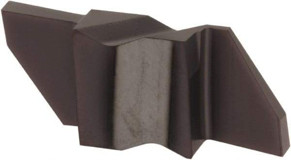 Tool-Flo - 3047FLGP Grade AC3, 0.047" Cutting Width Carbide Grooving Insert - 0.075" Max Depth of Cut, Right Hand, .005 to .010" Corner Radius, AlTiN Finish - Best Tool & Supply