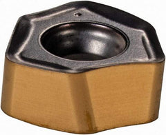 Iscar - H600 WXCU05T312 HP Grade IC830 Carbide Milling Insert - TiAlN/TiN Finish, 0.165" Thick, 0.328" Inscribed Circle, 1.19mm Corner Radius - Best Tool & Supply